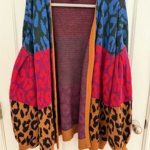 Farm Rio Leopard Print Cardigan